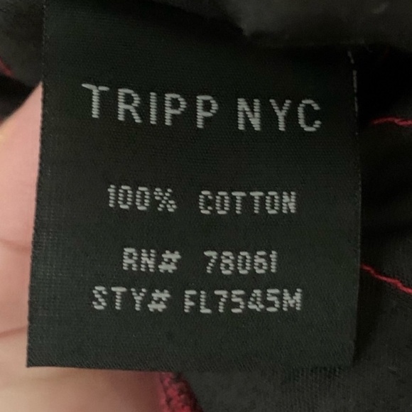 Tripp NYC Trash Vaudvile Medium Red Plaid Flannel Grunge Punk Y2K Jacket - Picture 9 of 9